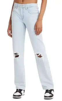 Levi's Low Pro Straight Jeans Light Wash Cotton Sz 26 L31”