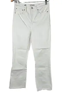 J. Crew 10" demi-boot crop jean in white‎ wash 28