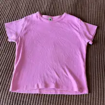 Street Pink Ribbed Tshirt