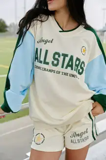 THE MAYFAIR GROUP Angel All-Stars Sport Crewneck Sweatshirt in Pearl