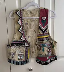 Handmade 90s sewing open front vest