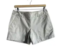 Vineyard Vines Khaki Chino Stretch Shorts Pink Whale Logo Women's Size 6