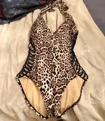 Cute Cheetah One Piece Cut Out