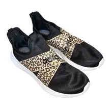 Black & White Adidas Sneakers Cheetah Pattern Foam Bottom Design Women’s Size 8!