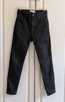 Women's Everlane Black Curvy High-Rise Skinny Jeans Size 27