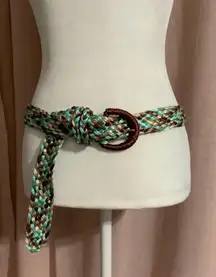 y2k vintage braided cord belt