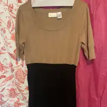 8$$ Club! 
Brown and black sweater dress