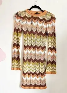 Retro Crochet Mesh Dress, Festival, Boho, 70s Inspired, X-Small, Coastal Cowgirl