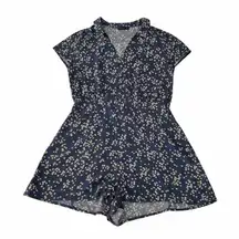 Cotton On Slate Blue‎ and Yellow Floral Romper