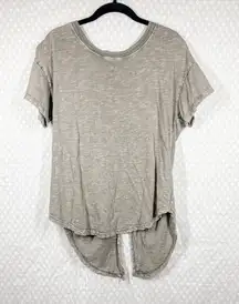 Anthropologie Pilcro Green Space Dye‎ Tie Back Short Sleeve Top