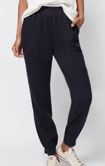 FAHERTY Arlie Day Jogger Size XS Women’s Washed Black Linen Relaxed Fit