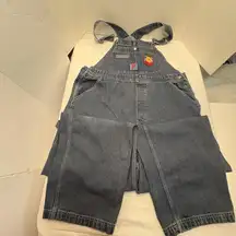 Disney Vtg 90s Pooh Denim Jean Bib Overalls Dungarees Embroidered XL