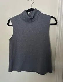 Zara Grey turtle neck sleeveless sweater top 