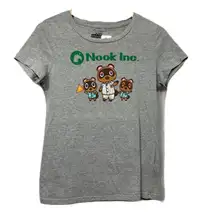 Nintendo‎ Animal Crossing Nook Inc. Gray T-Shirt Size L 11/13 Jr/Teen