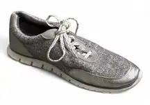 Cole Haan Zerogrand Silver Metallic Gray Lace Up‎ Sneakers Shoes Size 9