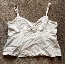 American Eagle flowy white cami with adjustable straps