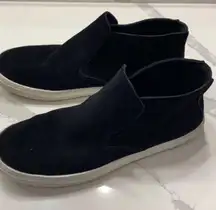 Black Suede Slip On Sneakers