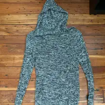 Roxy Knit Gray Sweater with Hood & Pocket