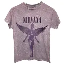 Nirvana Graphic Tee FLAWED S Unisex Licensed Short Sleeve Cotton Casual Crewneck