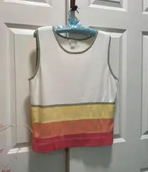 Vintage Large  Rainbow Cotton Tank Top