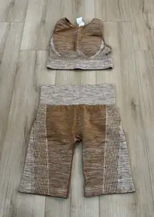 Ryka Seamless Activewear Set | Sports Bra + Biker Shorts | Size M/M