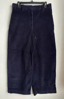 COS Corduroy Wide Leg Navy Pants Size 8