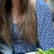 Breath of Youth Blue Floral Long Sleeve Bow Detail Top