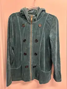 Style & Co. Emerald Green Full Zip Sweater with Hood