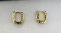 Small Geometric Square Hoop Earrings for Women