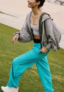 Free People Movement Mesmerize Me Cargo Pant sz Large Poolside Blue NWT