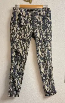 ANATOMIE Italy Ponte Stretch Camo Camouflage Cargo Pants Size XS