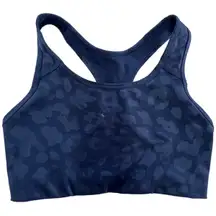 Nike Dri-FIT Sports Bra Womens Small Blue Camo Racerback Athletic Training‎ Top