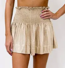 Queen of Sparkles Swing Shorts Gold Metallic