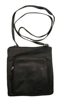 Fossil Black Leather Crossbody Bag Purse