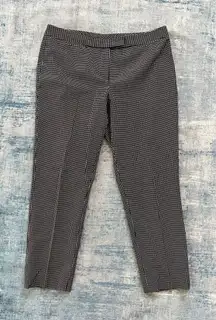 Classiques Entier Black White Geometric Square Cropped Dress Pants Size 12