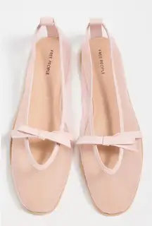 Free People Mesh Mania Bow Flat in Cloud Pink Ballerina Flats Balletcore 10