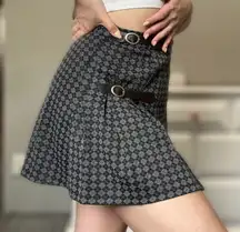 Argyle Dual Buckle Mini Skirt