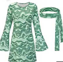 Hippie Disco 60s 70s Cosplay Costume Women Peace Love Girls Hip Dress Hippie