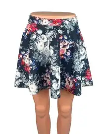 Abercrombie & Fitch Multicolor High Waist Floral Pleated A Line Mini Skirt Sz XS