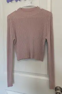 EUC | Garage women’s pale pink cropped sweater‎ — large