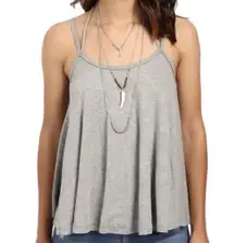 We The Free  people gray strappy tie cotton tank top