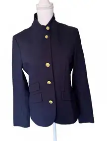 New Rag and Bone Navy Blue Military Style Jacket with Gold Buttons, Small