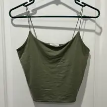 Green Cropped Tank 