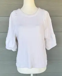 Madewell Ottoman Jacquard Button-Back Top