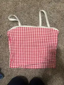 All in Motion gingham tank top