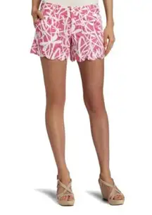 LILLY PULITZER Women Pink The Buttercup White Pink Pockets Shorts Size 0