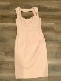 Ladies Blush Pink Dress Top lined Midi Sexy back w/zipper Brunch Date night
