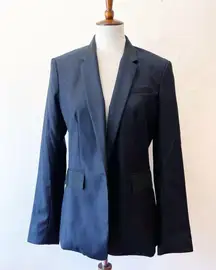 Rag & Bone Winona Blazer Suit Jacket Midnight with Ribbon Trim Size 8