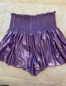 Purple Metallic Skort