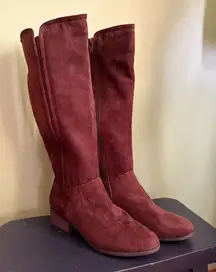 Vegan Suede Tall Boots NWOB
